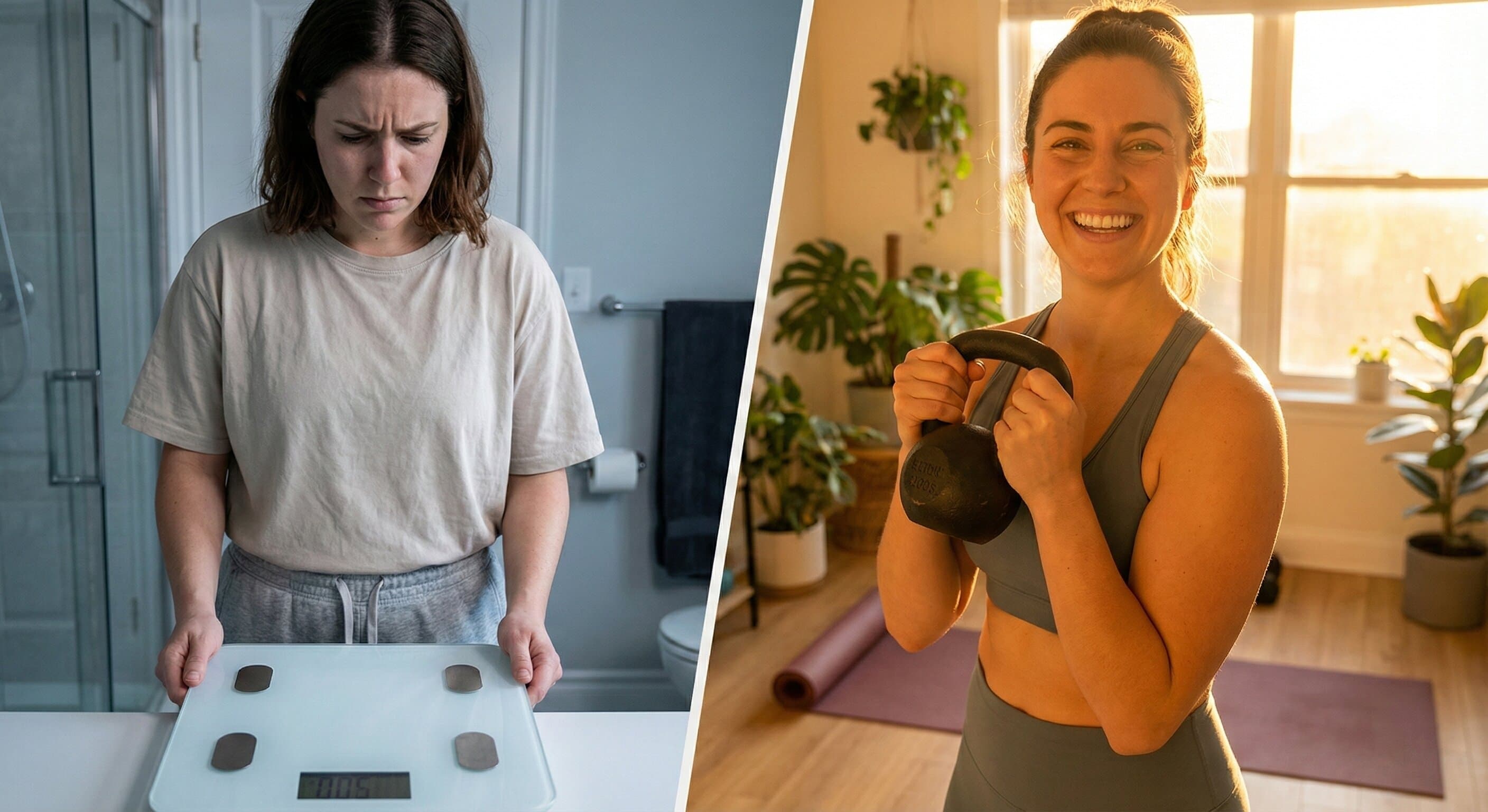 Weight loss transformation after 40 with strength training