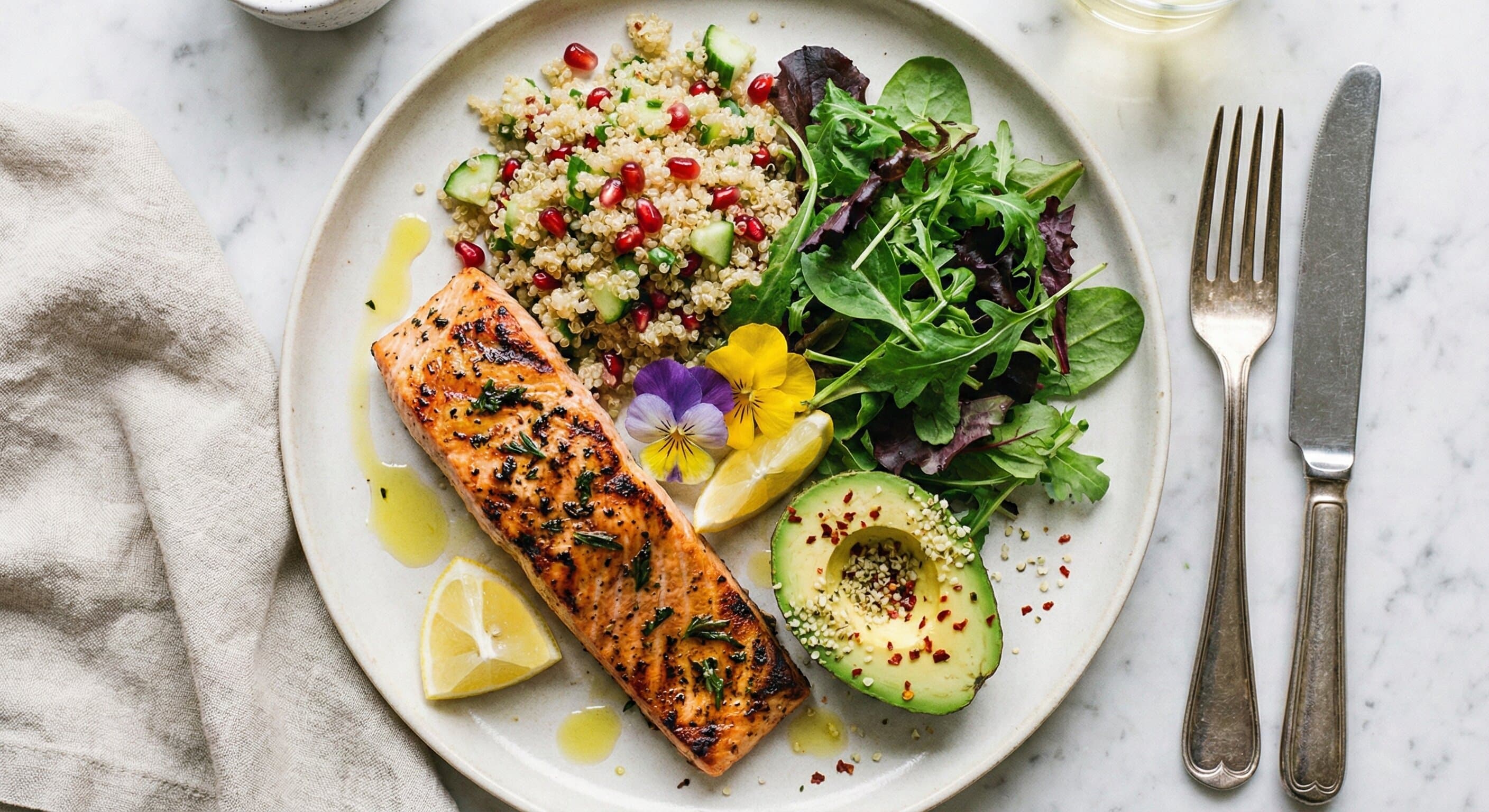 High-protein balanced meal for midlife weight loss