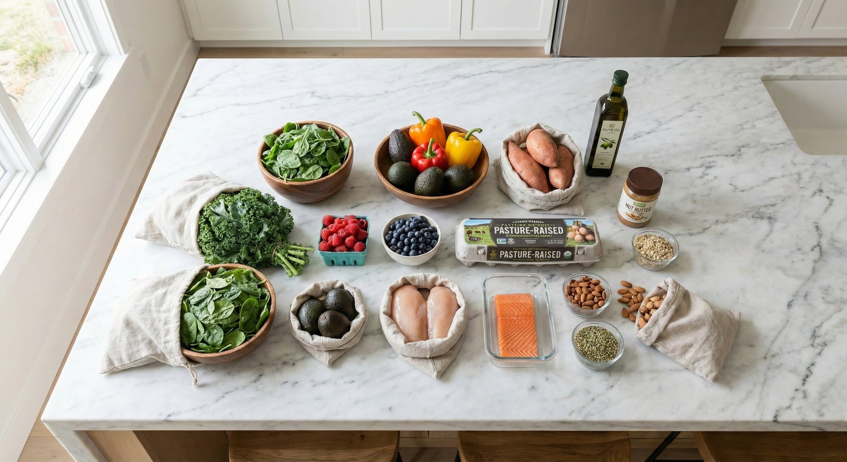 Weekly shopping list for high-protein plan over 40